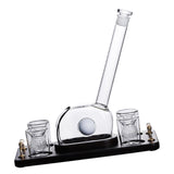 Maxbell 800ml Wine Decanter Set with 4 Glass and Tray for Father's Day Gift Bar Sets