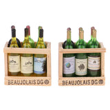 Maxbell 2 Set/ 12 Pieces Miniature Beer Wine Bottles With Magnet Wooden Storage Box 1/12 Dollhouse Kitchen Life Scenes Decoration - Aladdin Shoppers