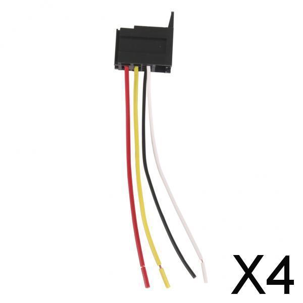 Maxbell 4xCar 12V 12 Volt DC 30A AMP Relay Harness Socket 4Pin 4 Wire
