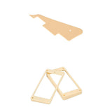 Maxbell Cream Curved Pickup Mounting Rings & Single Ply Pickguard for LP Electric Guitar