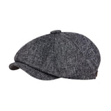 Maxbell Beret Hat British Spring Painter Hat Cabbie Hat for Adults Traveling Camping Gray