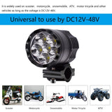 Maxbell Maxbell LED Motorcycle Headlight Fog Spot Light DC 12-85V 30W with Rocker Switch