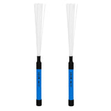 Maxbell Drumsticks Comfortable Grips Drum Brush Sticks for Jazz Acoustic Performance Blue white
