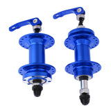 Maxbell Maxbell 1 Pair Bike Front & Rear Hub Disc Brake Hub Set 36Hole w/ Quick Release Blue