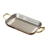 Maxbell Stainless Steel Serving Tray Retro Food Tray for Hamburger Meat French Fries L Retro Gold