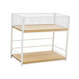 Maxbell Under Desk Organizer Rack Mesh Storage Shelf for Kids Room Dormitory Bedroom white