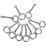 Maxbell 30pcs Nickel Plated Snake Chain Key Ring Key Chains DIY Bag Charms Craft Silver