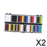 Maxbell 2xFace Body Paint Set 12Colors Theatre Rave Face Paint Painting Makeup Palette Style A
