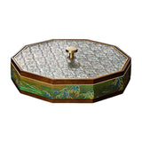 Maxbell Divided Serving Box Versatile Serving Tray for Cookies Desserts Dried Fruits Green