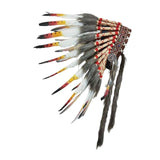 Maxbell Indian Inspired Feather Headdress Chief Indian Hat for Show Party Masquerade