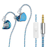 Maxbell in Ear Monitors Compact Stereo Sound Earphones for Workout Gym Running Music Blue