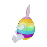 Easter Inflatable Bunny Outdoor Decoration Gift for Holiday Courtyard Garden Rainbow Egg