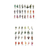 Maxbell 24 Seated+24 Standing Painted People Figures Model Trains Passanger 1:87 HO
