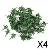 Maxbell 4x50pcs Green Scenery Landscape Model Grass with Heart-Shaped Leaves