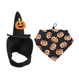 Maxbell Halloween Pet Costume Hat and Bandana Set Cute Fancy Dress up for Dog Cats Black S