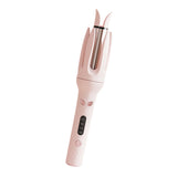 Maxbell 28mm Automatic Hair Curler Self Rotating Curling Iron for Ladies Girls Women pink