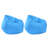 Maxbell 2 Pieces Waterproof Stuffed Animal Storage Bean Bag Cover Sky Blue