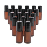 Maxbell Maxbell 20 Pieces Refillable Empty Essential Oils Perfume Roll on Bottles Amber