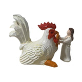 High Five Chicken Statue Collections Table Ornament for Cabinet Indoor Patio