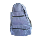Maxbell Tennis Racket Shoulder Bag with Shoe Compartment Portable Badminton Backpack blue violet
