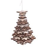 Maxbell Christmas Tree Hanging Ornament Holiday Tree DIY Crafts Snowflake_Khaki