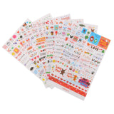 Maxbell 6 Sheets Cute Transparent Calendar Diary Book Scrapbook Decoration Stickers