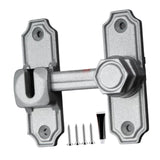 Maxbell Barn Door Lock Portable Stylish Flip Latch for Sliding Doors Bathroom Closet Silver
