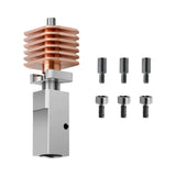 Maxbell 3D Printer Bimetal Throat Easy to Install Sturdy Heating Block Kit for x1/P1