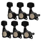 Maxbell 6x Electric Guitar String Tuning Pegs 1:18 for Folk Classic Guitar Accessory Black Right