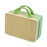 Maxbell Makeup Travel Case Carrying Suitcase with Soft Handle Cosmetic Organizer Bag Yellow Green