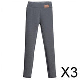 Maxbell 3xWomen Fleece Lined Leggings Thick Velvet Tights High Waist Legging Solid 2XL