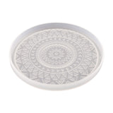 Coaster Silicone Mould Lightweight Reusable Round Tray Gypsum Model for Desk Style B