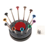 Watch Screwdrivers Set Metal Watch Repair Tool for Jewelry Jewelers Eyeglass Gray Base