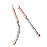 Maxbell 2 Pieces Battle Ropes Spring Bar for Indoor Outdoor and Office Strength Training pink