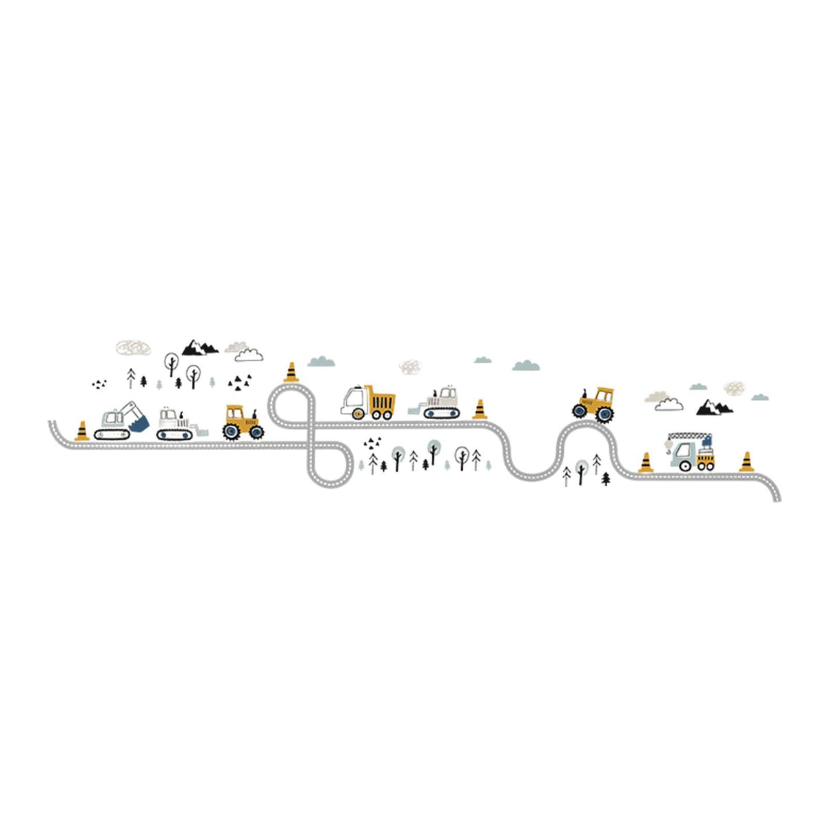 Maxbell Vehicle Nursery Wall Decals Lovely Cute Background for Sofa Backdrop Bedroom