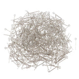Maxbell 1000Pc Mixed Silver Eye Pins Findings Head Pins 20mm&26mm,DIY Jewelry Making