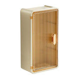 Maxbell Tissue Holder Decor with Lid Bathroom Storage Rack for Home Kitchen Restroom Yellow Clear Brown