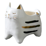 Maxbell 2x Cute Cat Plant Pot Planter Flower Pot Plant Succulent Container Decor