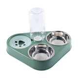 Maxbell Automatic Pet Feeder Drinking Compact Cats Feeder for Puppy Bunny Green