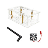 Maxbell Maxbell Clear Acrylic Case for 5 Pro Development Board Protective Shell with Antenna with fan