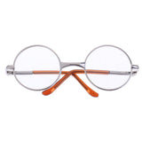 Maxbell Copper Round Frame Glasses for 1/6 Blythe 9cm Salon Doll clear silver - Aladdin Shoppers