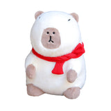 Maxbell Plush Capybara Doll Snuggling Home Decor Capybara Stuffed Toy for Teens Kids white