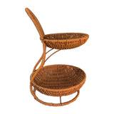 Maxbell 2 Tier Storage Basket Bread Box Food Holder for Living Room Patio Countertop