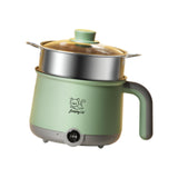 Maxbell Electric Hot Pot with Steamer Hotpot Ramen Cooker for Fried Rice Ramen Grey Green