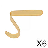 Maxbell 6xChristmas Ornament Hooks Xmas Hooks for Party Ball Decor Hanging Decorations Gold