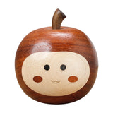 Maxbell Handcarved Wooden Statue Ornament Paperweight Farmhouse Small Apple Figurine