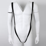 Maxbell Sexy Mens Thong Underwear Harness Stretchy Bodysuit Mankini Lingerie Black - Aladdin Shoppers