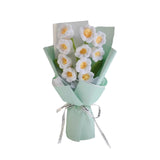 Maxbell Crochet Flowers Bouquet Finished for Mother Day Thanksgiving Day Anniversary white