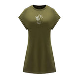 Maxbell Maxbell Women's Summer Dress Summer Teen Crewneck Dress for Trip Anniversary Walking XL