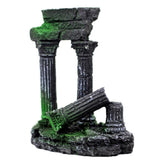 Maxbell Maxbell Fake Resin Roman Stone Pillar Column Aquarium Fish Tank Ornament Deco Black